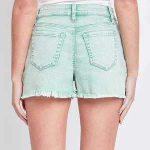 Nouvel Arrivage Miarma & Co Short en jean taille haute déchiré pour femme, fermeture boutonnée, coupe large, ajustement régulier, décontracté été - Product Image 2