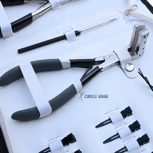 Kit d'outils professionnel pour extensions capillaires : Pince à kératine K Tip, dissolvant de kératine, outil pour micro-anneaux et pinces à cheveux – Usage professionnel en salon - Product Image 2