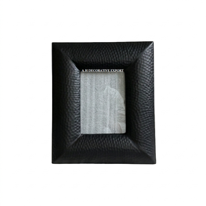 Modern Matte <b>Black</b> Hammered Metal Photo <b>Frame</b> Industrial Style Hand-Textured Picture <b>Frame</b> for Home & Office Desktop Decor - Product Image 1