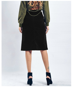 Women Denim Skirt <b>Elastic</b> Waist Jeans Skirt - Product Image 5