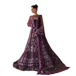 Tenue de mariage pakistanaise, robe de mariée brodée à la main Cutdana, robes longues de mariée pakistanaises en gros pour femmes - Product Image 6
