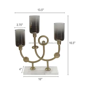 Luxury Tabletop Metal <b>Square</b> <b>Candle</b> Stand Premium Home Christmas Religious Activities Home Decoration - Product Image 5