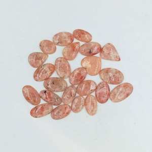 Lote de Cabujones de Piedra del Sol Naranja Natural, 15-30mm, Pulidos, Piedras Preciosas Sueltas para Joyería, Venta al Por Mayor - Product Image 3