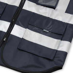 Veste de sécurité de chantier extérieure coupe-vent avec logo personnalisé, haute visibilité, réfléchissante, uniforme d'équipe, protection de sécurité - Product Image 5