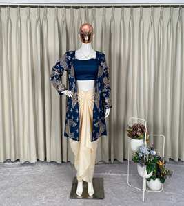 Koti de luxe brodé de sequins avec chemisier en soie et jupe drapée – Tenue Indo-Occidentale pour mariages - Product Image 1