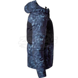 Vestes en duvet pour hommes avec fermeture éclair et capuche, style personnalisé avec logo, vestes en duvet pour hommes - Product Image 5
