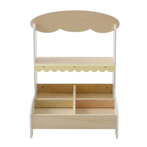 Children Wooden Grocery Store Play Stand with Storage Sections and Display Shelf Educational Role Play Market Toy for Kids - Product Image 3