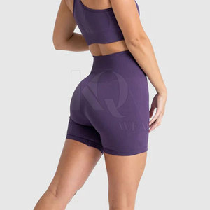 Pantalones Cortos Deportivos Transpirables de Spandex/Poliéster para Mujer, Cintura Alta, Cómodos para Gimnasio, Yoga, Running y Fitness - Product Image 3