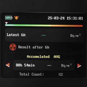 Rilevatore di Radon per Uso Domestico, Misuratore di Qualità dell'Aria da 3.3Bq/m3 a 37kBq/m3, Rilevatore di Radiazioni a Batteria - Product Image 6