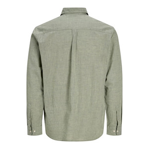 เสื้อเชิ้ตผู้ชายสไตล์ลำลองสำหรับฤดูใบไม้ร่วง ทรงปกติ แขนยาว สีพื้น เป็นมิตรต่อสิ่งแวดล้อม ระบายอากาศได้ดี แห้งเร็ว ผ้าฝ้าย 100% ปรับแต่งได้ - Product Image 5