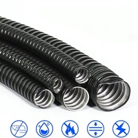 Serrure carrée étanche aux liquides PVC enduit galvanisé câble en acier ondulé raccords de conduits flexibles accessoires de conduits