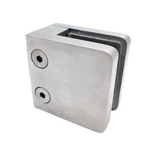 Abrazadera de balaustrada de vidrio cuadrada de acero inoxidable 5050 con sistemas de medición de pulgadas y métricas - Product Image 1