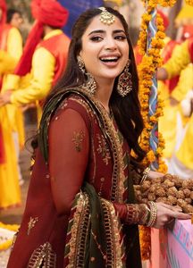 ชุดสาหรี่กะมีซคุณภาพสูงสำหรับผู้หญิงสไตล์ปากีสถาน เหมาะสำหรับงานแต่งงานและงานเลี้ยง ชุด 3 ชิ้น ความยาวระดับข้อเท้า ระบายอากาศได้ดี ยืดหยุ่นได้ ใส่ได้ทุกฤดู - Product Image 2