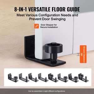 Kit Ferramenta per Porta Scorrevole in Legno e Vetro 8 in 1, 42'' x 84'', Silenzioso e Scorrevole, per Soggiorno - Product Image 5