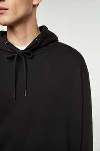 Sudadera con Capucha Personalizada al por Mayor, 60% Algodón, 40% Poliéster, de Alta Calidad, con Dobladillo y Puños Acanalados, Sudadera Lisa para Hombre, Sudadera Negra - Product Image 3