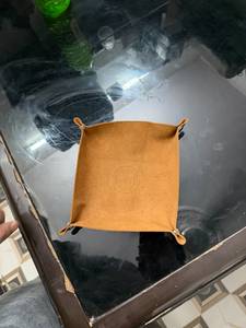 Leather <b>Desk</b> Storage Tray Square Valet Tray <b>Foldable</b> Organizer Custom Logo Desktop Sundries Holder - Product Image 3