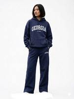 Ensemble sweat-shirt et pantalon large unisexe personnalisable, couleur unie, grande taille, 100% coton, écologique, pour l'hiver