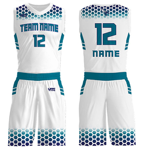 Conjunto de Uniformes de Baloncesto Transpirables, Tallas Grandes, Estilos Personalizados, Sublimados - Product Image 4