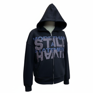 Créez votre propre style : sweat à capuche zippé pour homme, logo imprimé et brodé sur mesure, 100% coton, hiver, unisexe, écologique, séchage rapide - Product Image 3