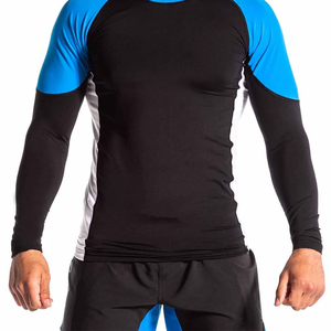 เสื้อรัดกล้ามเนื้อป้องกันรังสียูวีสำหรับ MMA ขายส่งยอดนิยม ออกแบบเองได้ ทันสมัย สำหรับผู้ชาย แขนยาว ชุดกีฬา BJJ - Product Image 5