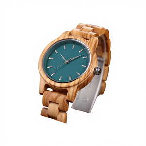 High Quality Luxury Wooden Watch Unisex Handmade Analog Quartz Movement Creative Design <b>Christmas</b> Gift 38mm Fashion Modern Glass - Product Image 4