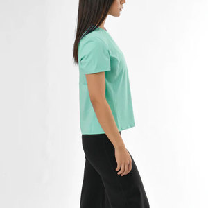 Custom Activewear Gym Tight Sports Yoga Fitness Longline T-Shirt Custom Polyester Material <b>Sweat</b> Wicking Breathable <b>Top</b> - Product Image 3