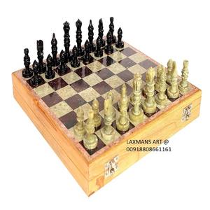 Stone Handicrafts <b>Chess</b> <b>Sets</b> Stone <b>Chess</b> <b>Sets</b> <b>Wooden</b> Gifts <b>Wooden</b> Handmade <b>Chess</b> <b>Sets</b> From Banaras Wholesale Stone <b>Chess</b> <b>Sets</b> - Product Image 1