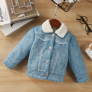 Vêtements pour enfants, manteau en polaire pour bébé, veste en jean pour enfants, vêtements pour nourrissons, vestes pour enfants, automne et hiver - Product Image 1