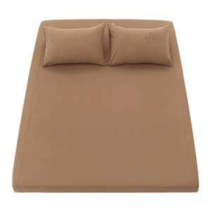 Parure de lit en coton marron de haute qualité, pré-lavée, exportateur, ensemble 3 pièces : taie d'oreiller, drap-housse, absorbant l'humidité - Product Image 6