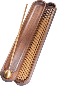 Soporte de palo de incienso de madera Natural hecho a mano de diseño antiguo Nuevo estilo Soporte de palo de incienso de aspecto moderno Artículo en premio barato - Product Image 2