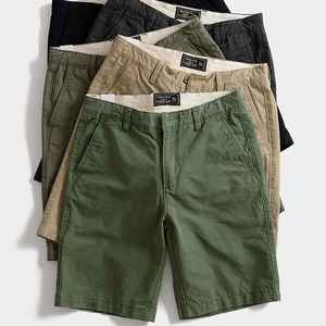 Shorts d'été décontractés pour hommes 100% coton, coupe slim, tendance, coupe droite, cargo, OEM, impression de logo personnalisé, shorts pour hommes d'affaires - Product Image 1