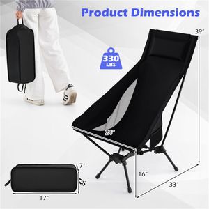 Sedia da Campeggio Pieghevole in Alluminio Antiruggine, Spessore 0,63 Pollici, Compatta per Escursioni, Barbecue ed Eventi Sportivi - Product Image 3