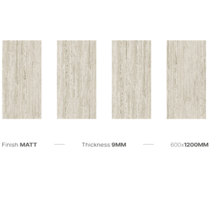 Treventino Modern Stone Look Porcelain Tile 600x1200mm 9mm Matte Finish Floor <b>Wall</b> Tile for Residential Commercial - Product Image 4