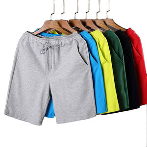 Pantalones Cortos Bermuda Transpirables de Alta Calidad, 180g, Spandex/Algodón Orgánico, Color Sólido, con Cordón Ajustable, Felpa Francesa, Casuales para Hombre - Product Image 1