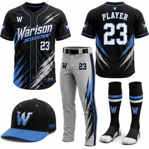 Top Trending Baseball Training Uniform Kit For Adult's Solid Color Sublimation Customized Youth Softball Uniform Set - Product Image 6