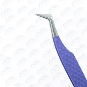 Pinzas de Acero Inoxidable para Extensión de Pestañas con Puntas Inclinadas de Fibra para Volumen, Cuidado de Belleza Profesional, Pinzas Personalizables para Pestañas - Product Image 2