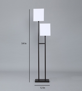 Luxury white fabric shade novelty floor lamp with metal base OEM ODM <b>low</b> MOQ factory price wholesale bulk supply - Product Image 2