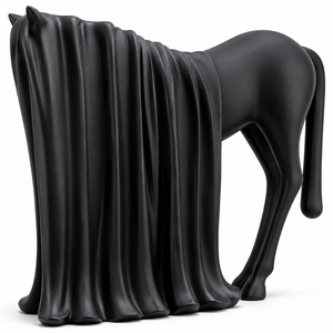 Sculpture de cheval conceptuelle en polyrésine moderne, statue décorative pour la décoration de la maison - Product Image 3