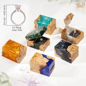 Caja para Anillo de Compromiso, Caja para Anillo de Boda, Caja para Propuesta de Matrimonio, Caja de Madera para Anillo, Caja para Anillo de Aniversario - Product Image 3