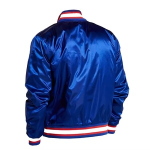 Chaqueta Varsity Verde Transpirable de Piel de Oveja para Hombre, con Cierre Frontal, Cuello Camisero, Paneles en Contraste, Estilo Bomber, Ropa Casual de Otoño - Product Image 3