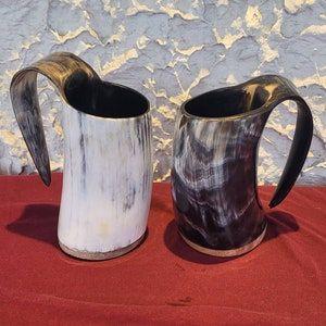 Taza para Beber de Cuerno de Búfalo, Forma Natural, Pulida, Duradera, Coleccionable, Imitación Antigua - Product Image 4