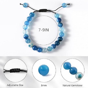 Pulsera de Piedras Azules Hecha a Mano, Joyería de Piedras Preciosas, Accesorio de Moda, Regalo para Mujer, Uso Diario y para Fiestas - Product Image 3