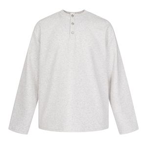 Men's Knitted <b>Henley</b> Pullover Regular Fit Button Up Collar Casual <b>Long</b> <b>Sleeve</b> Solid Color Autumn Wear - Product Image 1