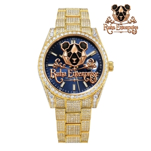 Montre classique sportive en acier inoxydable à quartz avec détail d'équilibre apparent, boîtier rond et bracelet maillons - Product Image 2