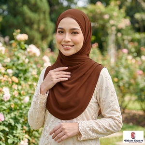 Chiffon Square Scarf Solid Color Peach Casual <b>Head</b> <b>Wrap</b> Spring Summer Wear - Product Image 5