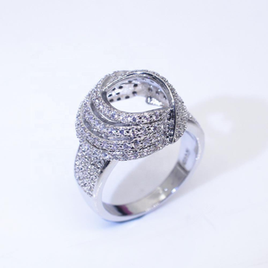 Luxury Moissanite Diamond <b>Ring</b> 925 <b>Silver</b> <b>Statement</b> <b>Ring</b> Iced Out Designer Style Cocktail <b>Ring</b> - Product Image 4