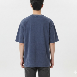 T-shirt personnalisé pour homme, 100% coton, 230 GSM, qualité supérieure, col rond côtelé, épaules tombantes, streetwear, t-shirt oversize pour homme - Product Image 5