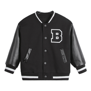 Chaqueta Varsity Unisex de Lana, Cortavientos, Abrigo de Invierno, Color Sólido, Cierre de Botones, Corte Regular, Ecológica y Transpirable - Product Image 1