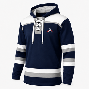 Sweat à capuche de hockey sur glace de haute qualité, impression personnalisée sur le devant, logo d'équipe personnalisé, polyester/coton, respirant, séchage rapide - Product Image 5