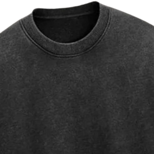 Camiseta Negra Vintage Lavada de Gran Tamaño y Tejido Grueso con Logotipo Personalizado, Estilo Urbano - Product Image 3